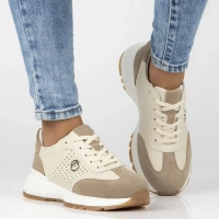 Leather sneakers Filippo DP6732/25 BE beige