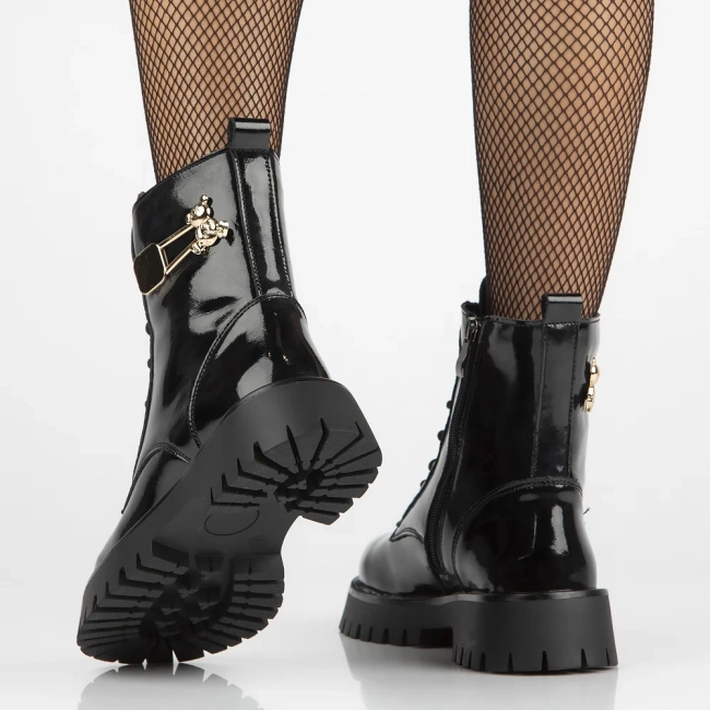 Leather boots Filippo DBT6428/24 BK black