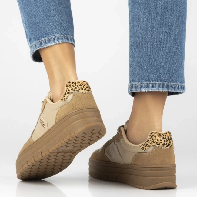 Skórzane sneakersy Filippo DP7102/25 BE beżowe