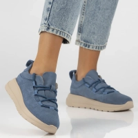 Skórzane sneakersy Filippo DP6706/25 BL niebieskie