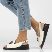 Leather sandals Filippo DS6069/24 WH white