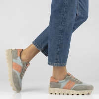 Leather sneakers Filippo DP7561/26 BL OR grey