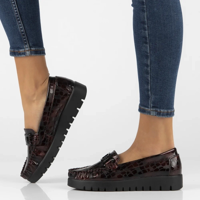 Leather loafers Filippo DP3334/24 BG burgundy