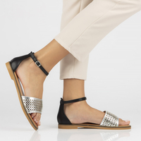 Sandals Filippo DS2102/21 SI BK black silver