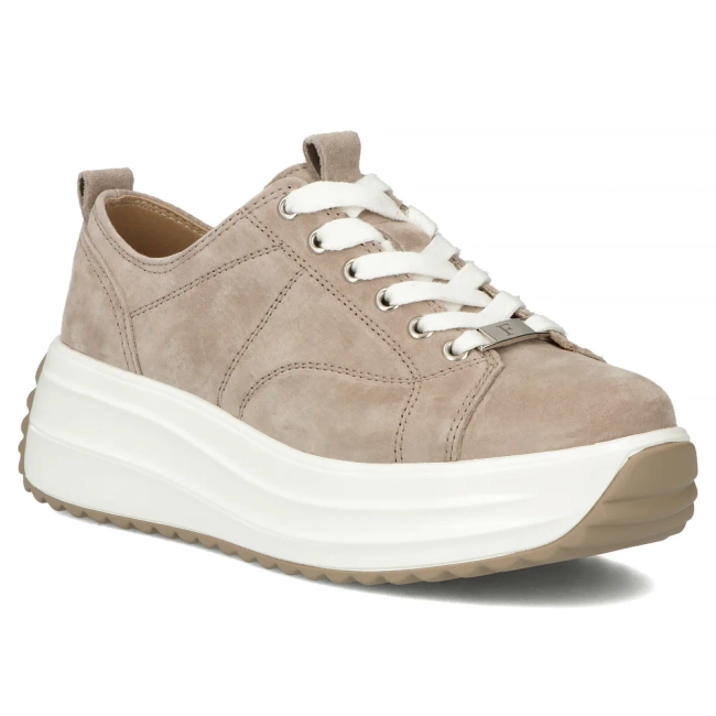 Skórzane sneakersy Filippo DP6795/25 BE beżowe