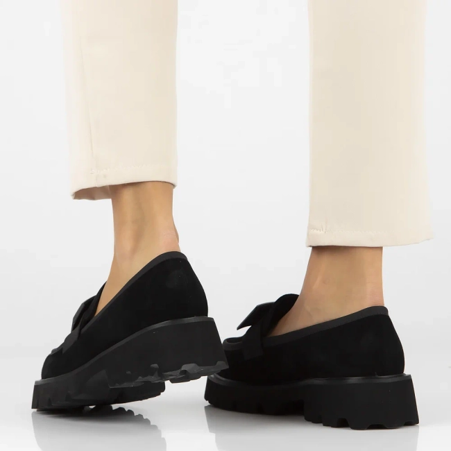 Skórzane lordsy Filippo DP6275/24 BK czarne