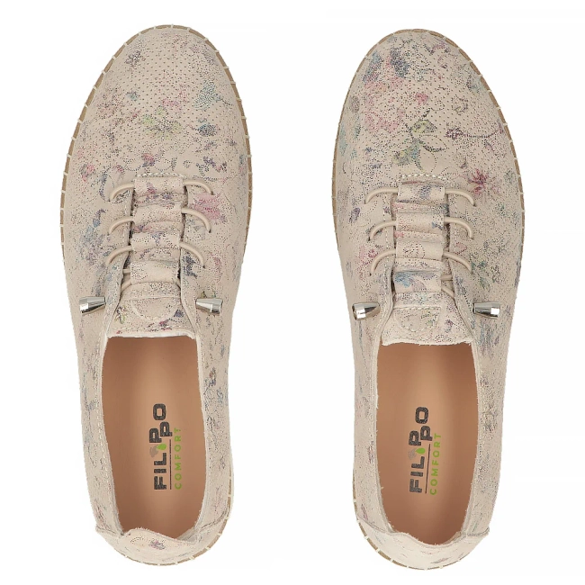 Leather shoes Filippo DP7542/26 MLT beige