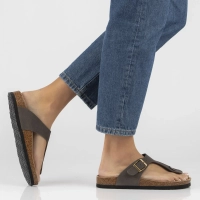 Skórzane klapki Filippo DK7916/26 TP taupe