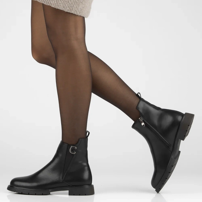 Leather ankle boots Filippo DBT6586/24 BK black