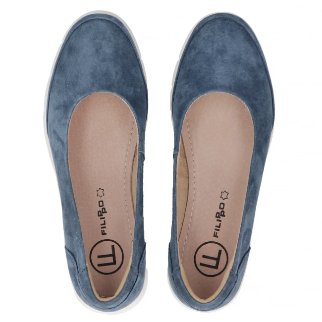 Leather shoes Filippo DP6768/25 NV navy blue