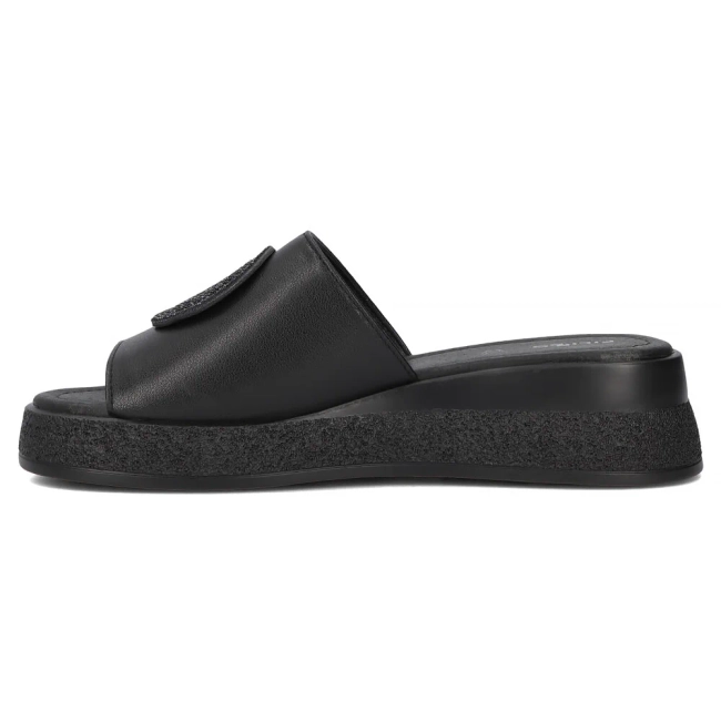 Leather flip-flops Filippo DK6987/25 BK black