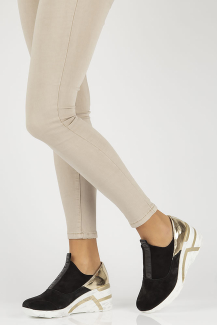 Skórzane półbuty damskie Filippo DP3652/22 BK czarne