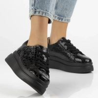 Skórzane sneakersy Filippo DP7118/25 BK czarne