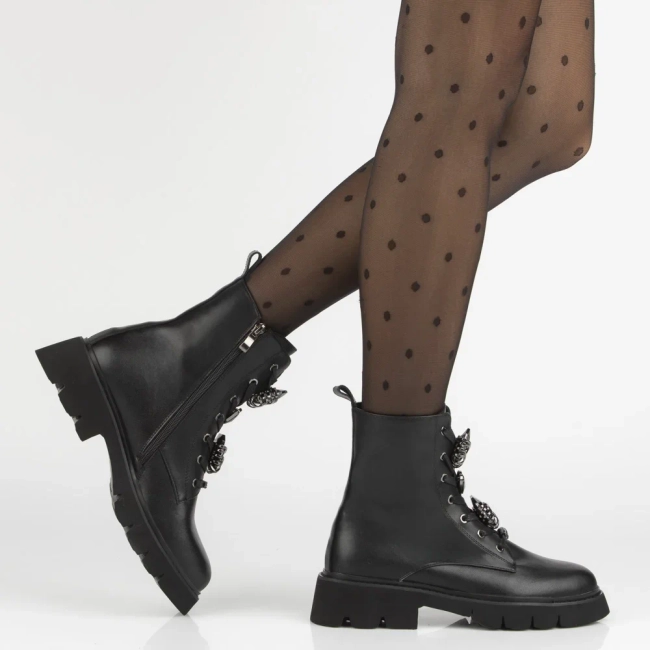 Leather ankle boots Filippo DBT7308/25 BK black