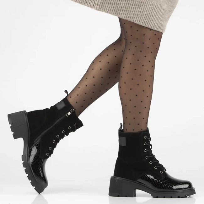 Leather ankle boots Filippo DBT6390/24 BK black