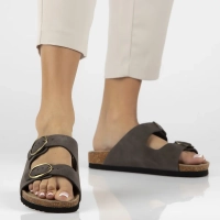 Leather flip-flops Filippo DK7061/25 TP taupe