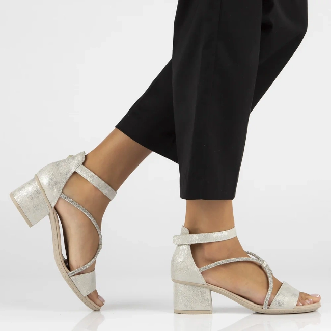 Sandals Rieker 64654-40 silver