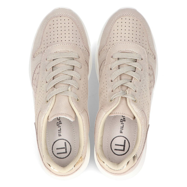 Skórzane Sneakersy Filippo DP2156/21 GO złote