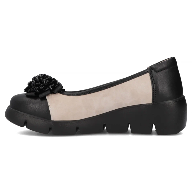 Leather shoes Filippo DP6783/25 BK BE black-beige