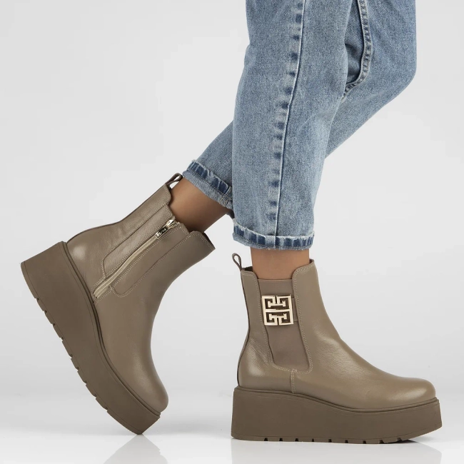 Leather ankle boots Filippo 60390 fango