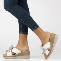 Leather flip-flops Filippo DK7039/25 WH white