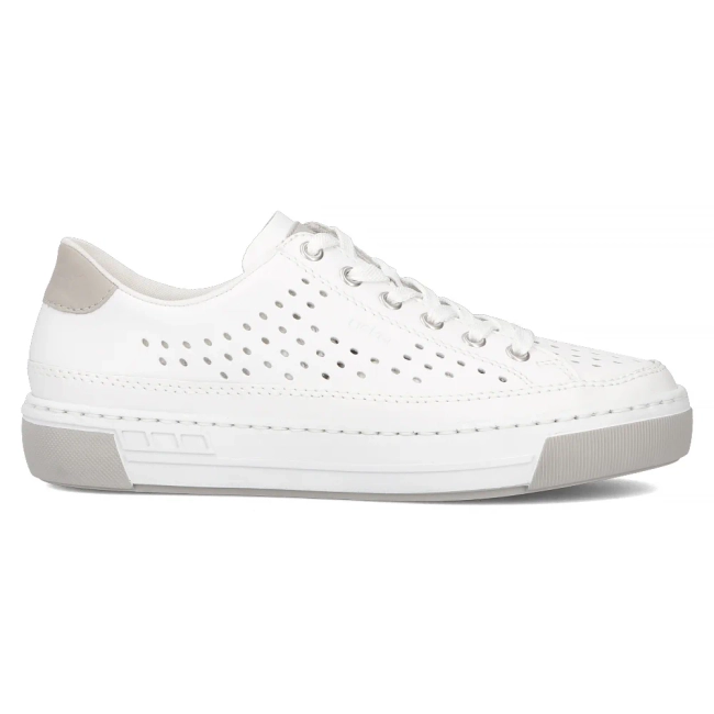 Leather sneakers Rieker L8849-80 white
