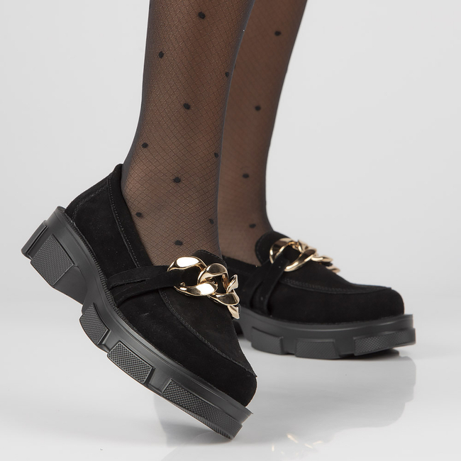 Leather shoes Filippo DP3221/21 BK S black