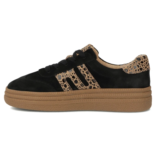 Skórzane sneakersy Filippo DP7114/25 BK LEO czarne