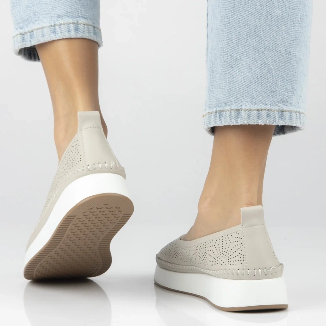 Leather sneakers Filippo DP7530/26 BE beige