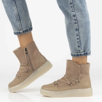 Leather ankle boots Filippo DBT7162/25 BE beige