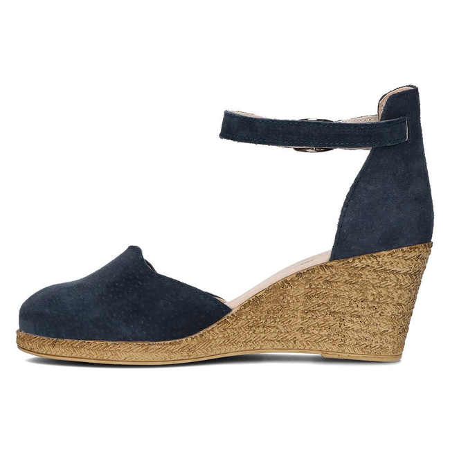 Skórzane sandały Filippo DS1394/21 NV granatowe