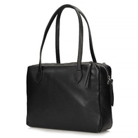 Handbag Toscanio Leather Messenger Bag E22 black