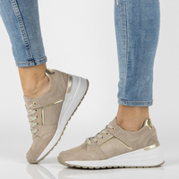 Skórzane sneakersy Filippo DP2003/21 BE beżowe