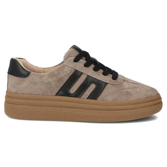 Skórzane sneakersy Filippo DP7114/25 TP taupe