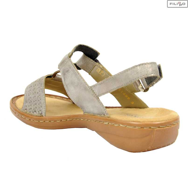 Sandals RIEKER 60887-40 grey 8023481