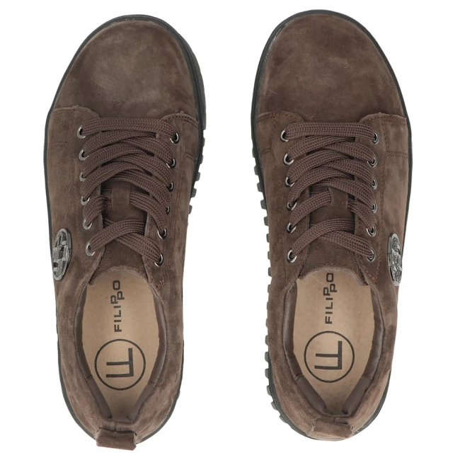 Leather sneakers Filippo DP8271/26 D BR brown