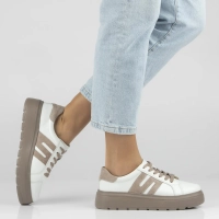 Skórzane sneakersy Filippo DP7515/26 WH BE białe