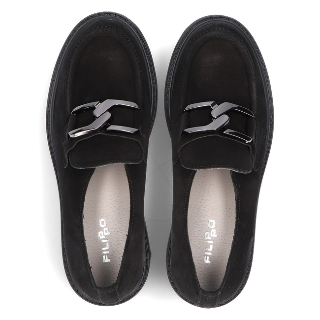 Leather shoes 20086 black