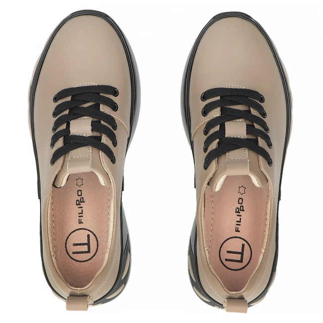 Leather sneakers Filippo DP8006/26 TP taupe