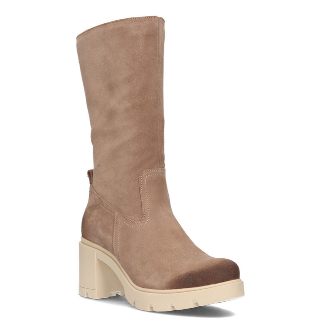 Zamszowe kozaki Filippo 70114 Taupe