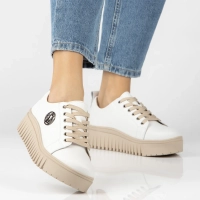 Skórzane sneakersy Filippo DP8271/26 WH BE białe