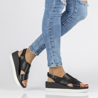 Leather sandals Filippo 40256 black