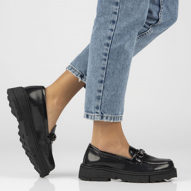 Leather shoes Filippo DP4196/22 BK black