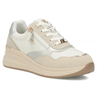Skórzane sneakersy Filippo DP7767/26 WH biało-beżowe