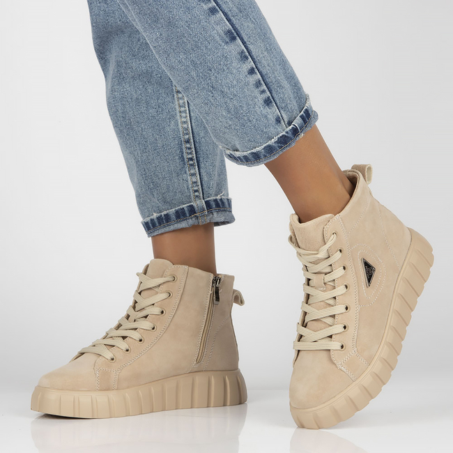 Leather boots Filippo DBT4146/22 BE beige