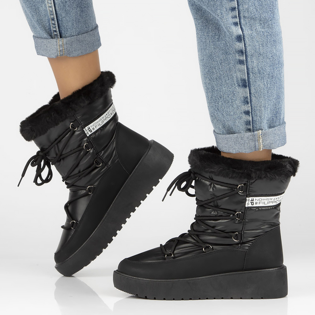 Śniegowce Filippo DBT4239/22 BK czarne