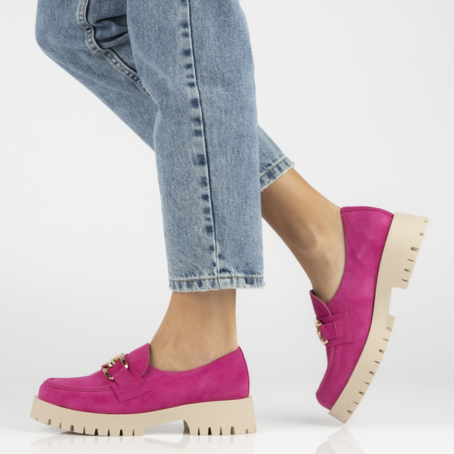 Leather shoes Filippo 20089 fuchsia