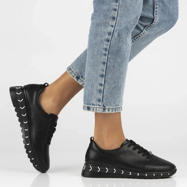 Leather shoes Filippo DP6800/25 BK black