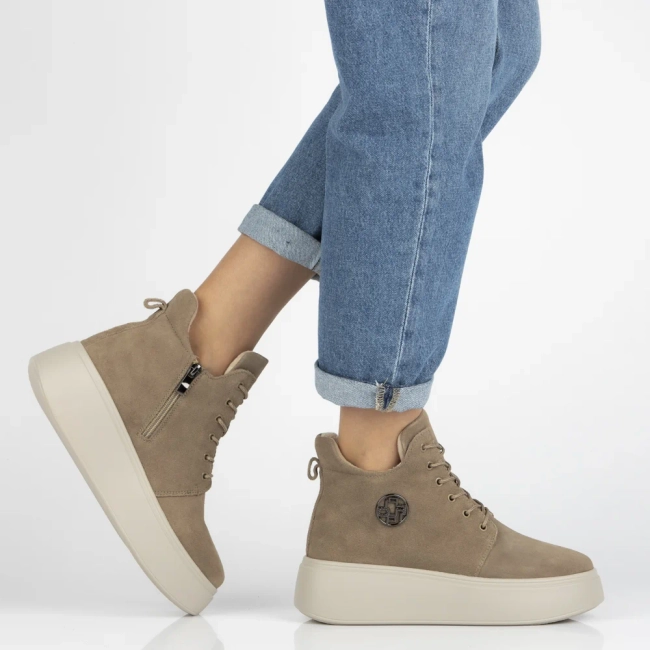 Leather ankle boots Filippo DBT7272/25 BE beige