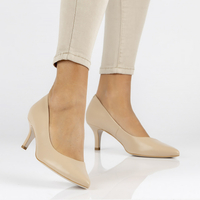 Leather pumps Bravo Moda 1759 beige